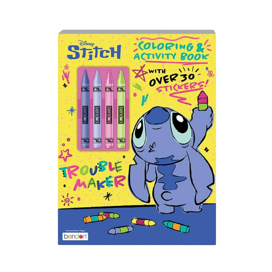 Stitch Coloring Book with Crayons