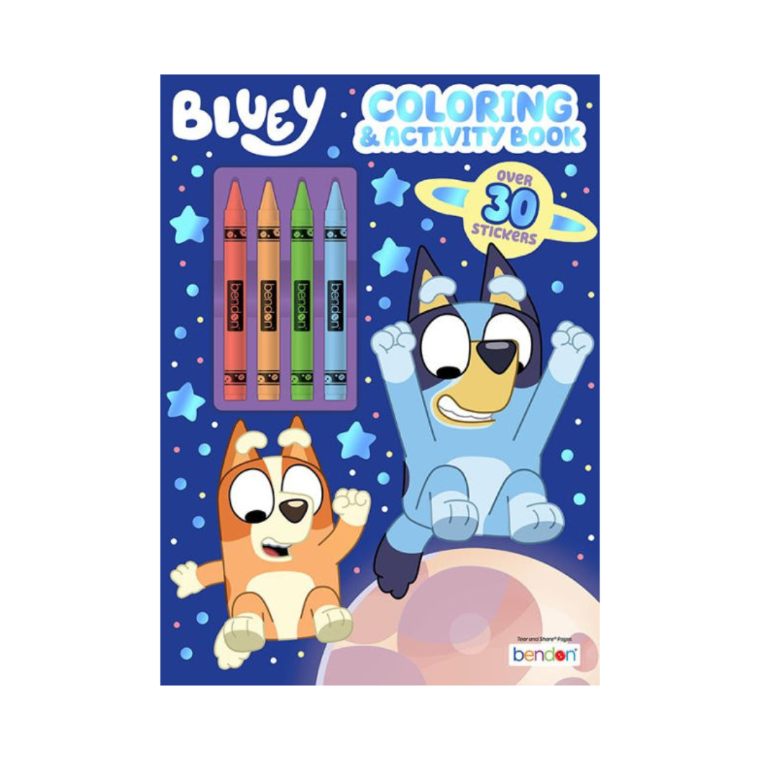 Bluey Coloring Book with Crayons