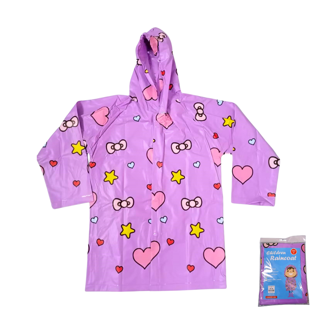 Kids Herts & Bows Raincoat