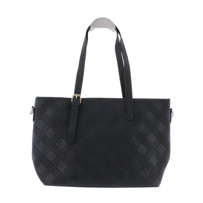Diamond Embossed Faux Leather Tote