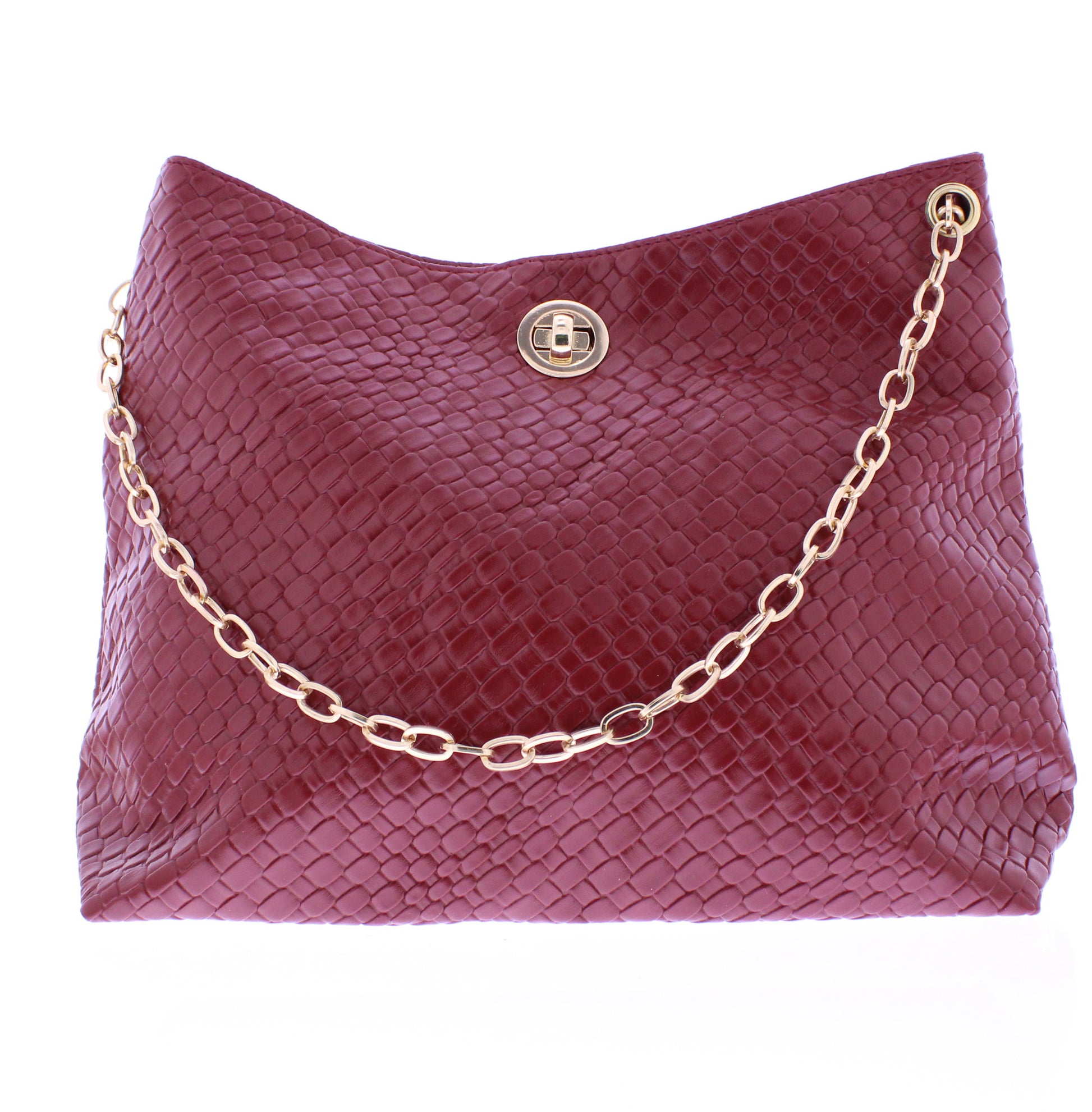 Woven Metal Strap Handbag