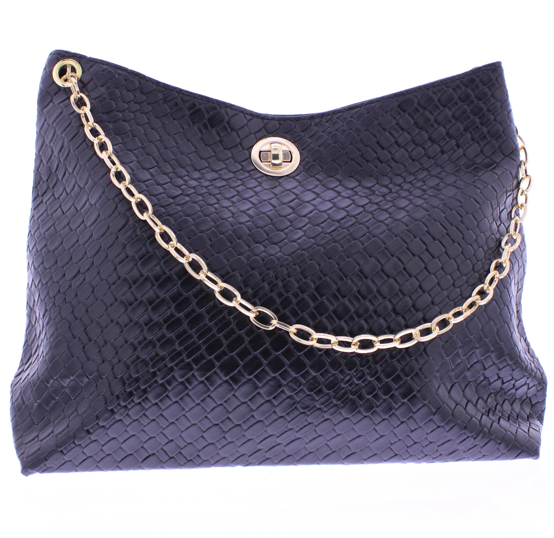Woven Metal Strap Handbag