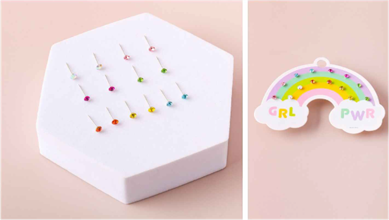 7 piece Rhinestone Stud Earring Set