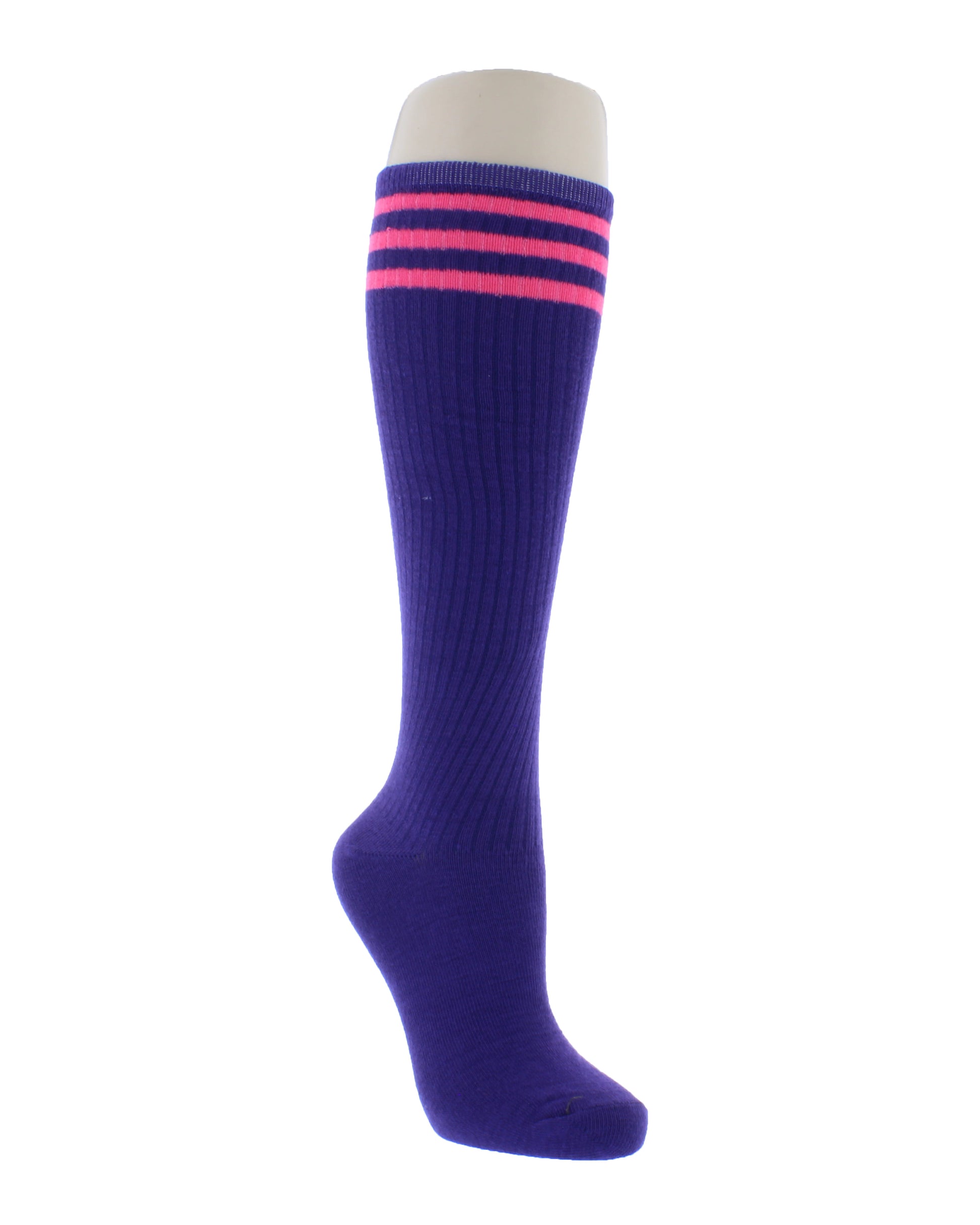 Knee High Sock with Three Stripes