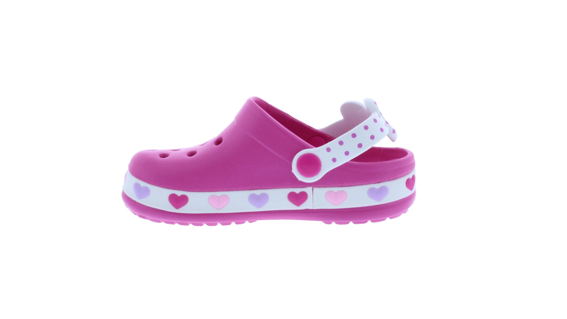 Girls Clog with Heart Print Band
