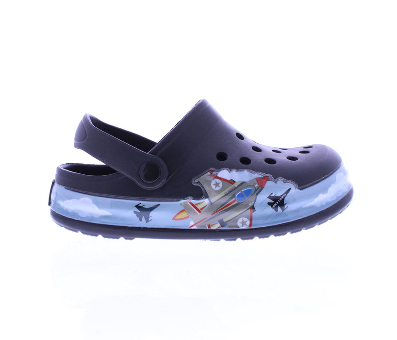 Kids Clog with Airplane Light Up Band