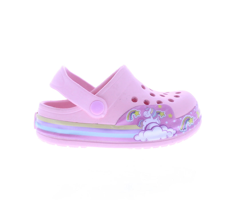 Girls Clog with Unicorn Light Up Band