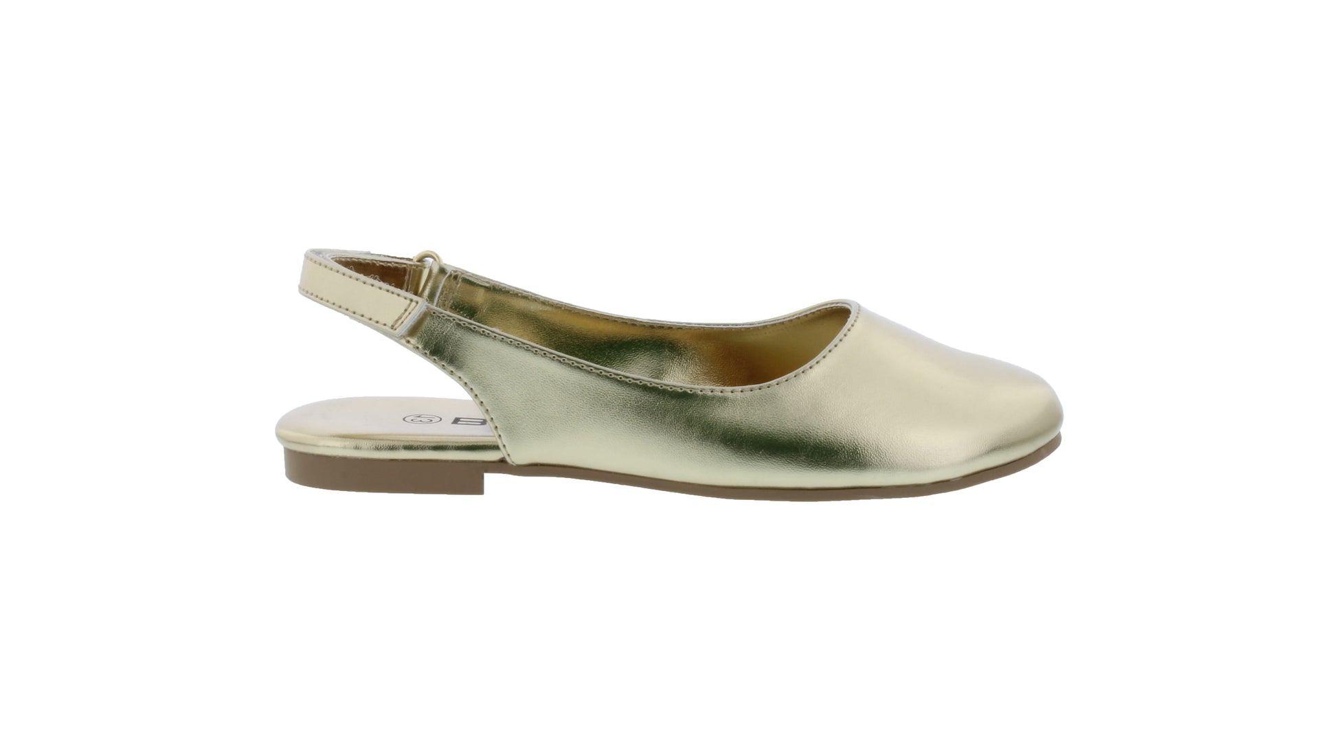 Girls Faux Leather Slingback Ballerina