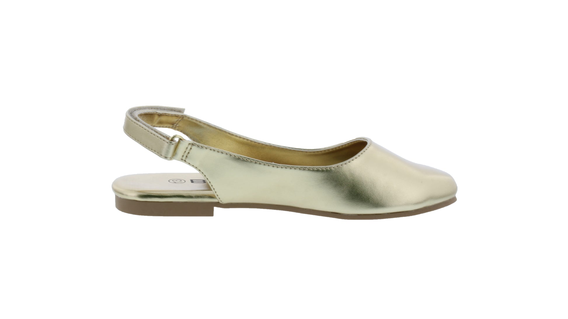 Girls Faux Leather Slingback Ballerina