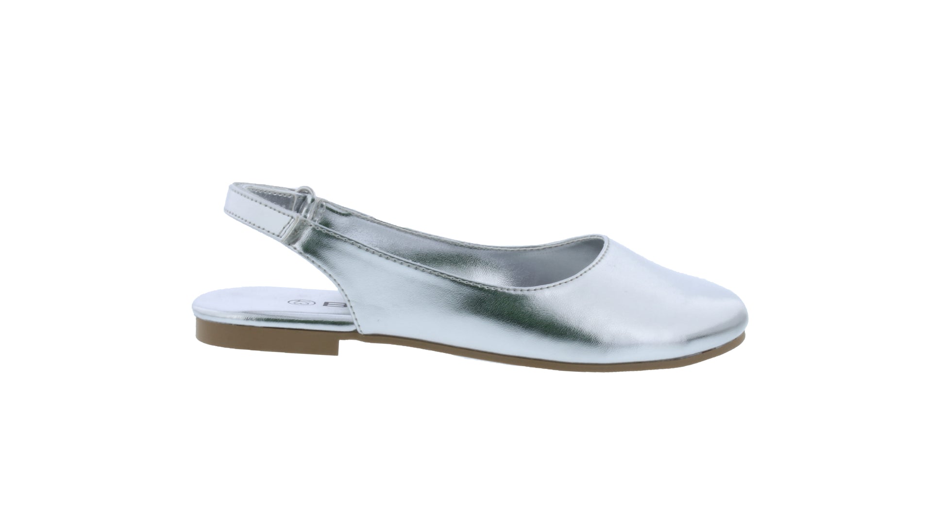 Girls Faux Leather Slingback Ballerina