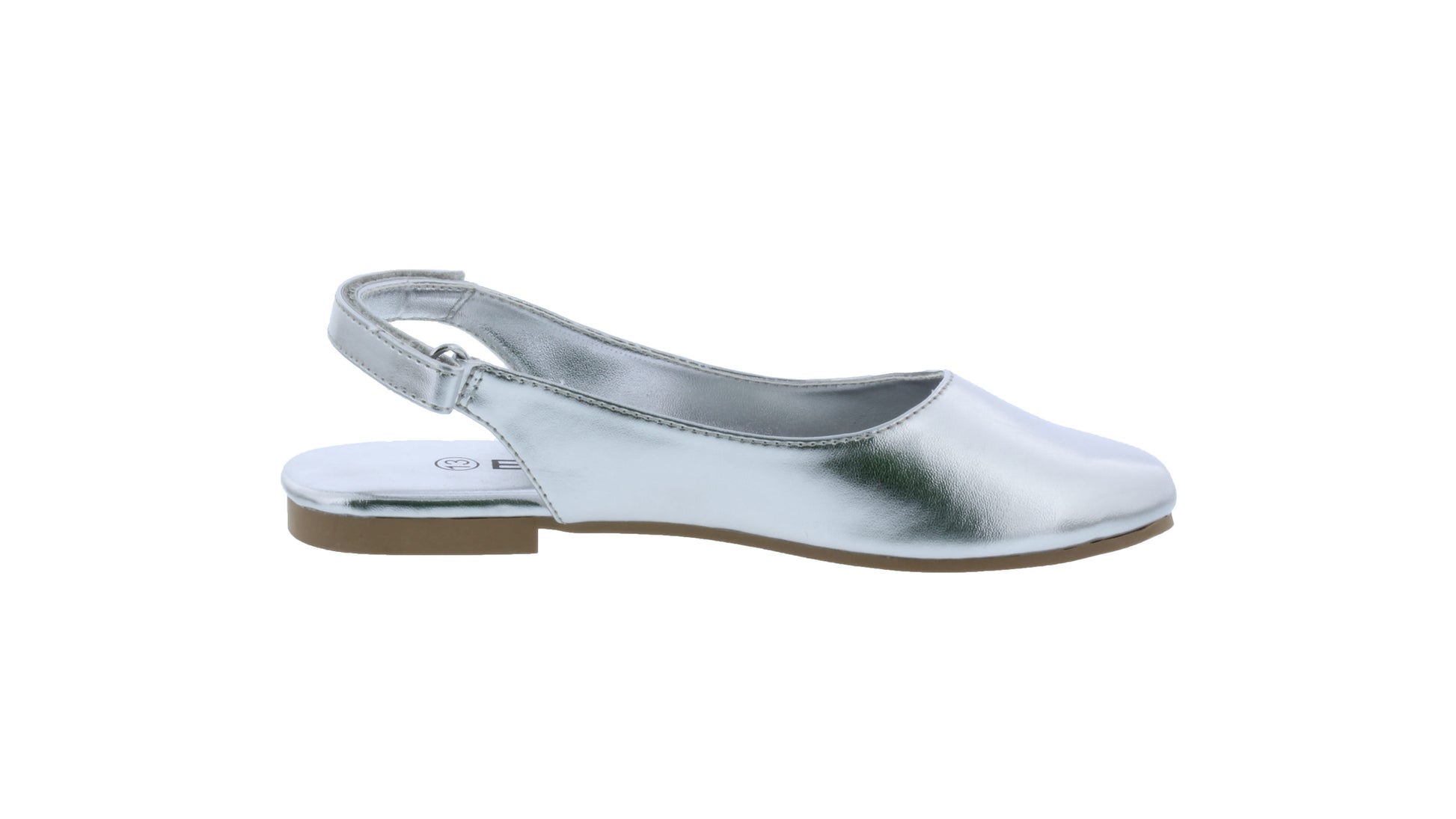 Girls Faux Leather Slingback Ballerina