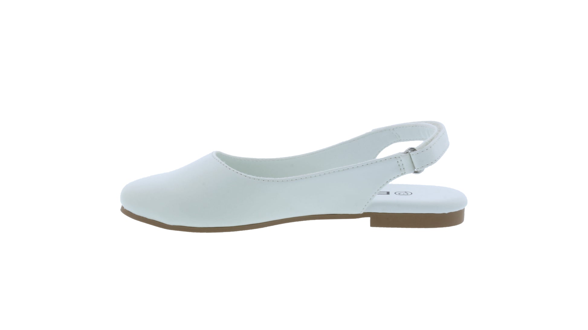 Girls Faux Leather Slingback Ballerina