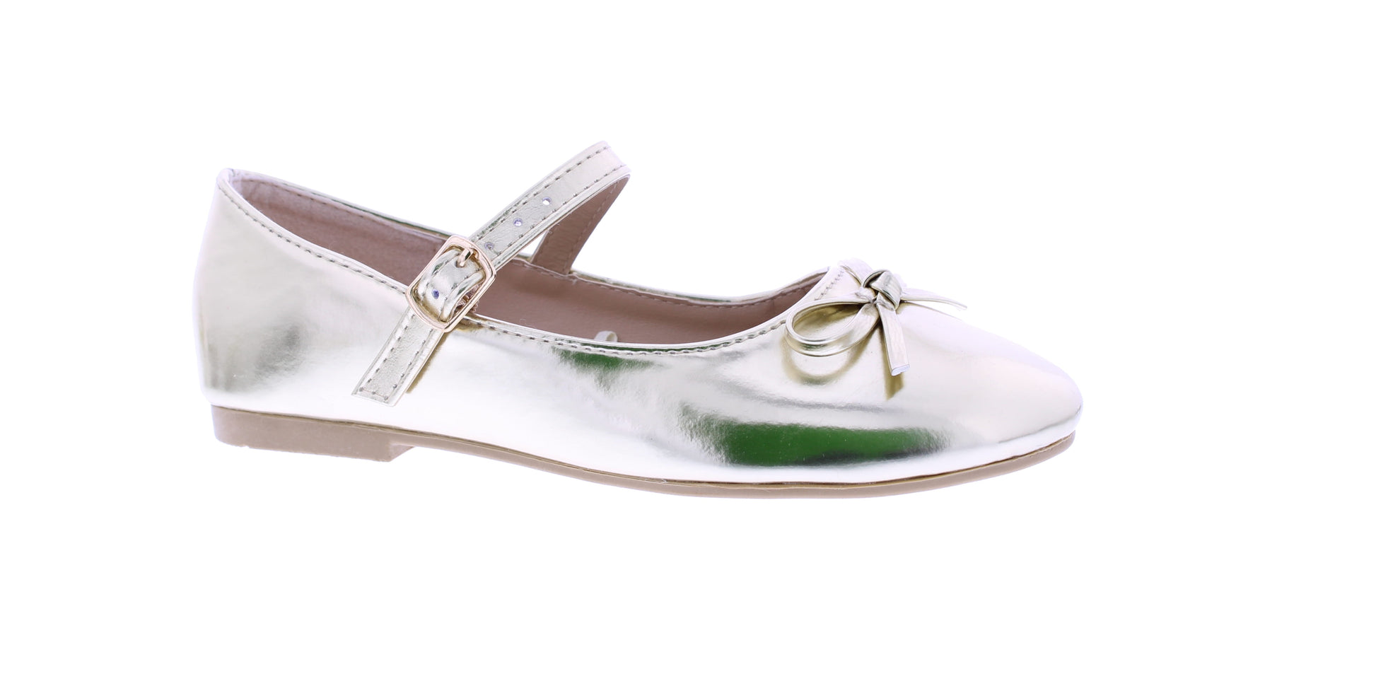 Girls Ballerina with Bow and Buckle Closure