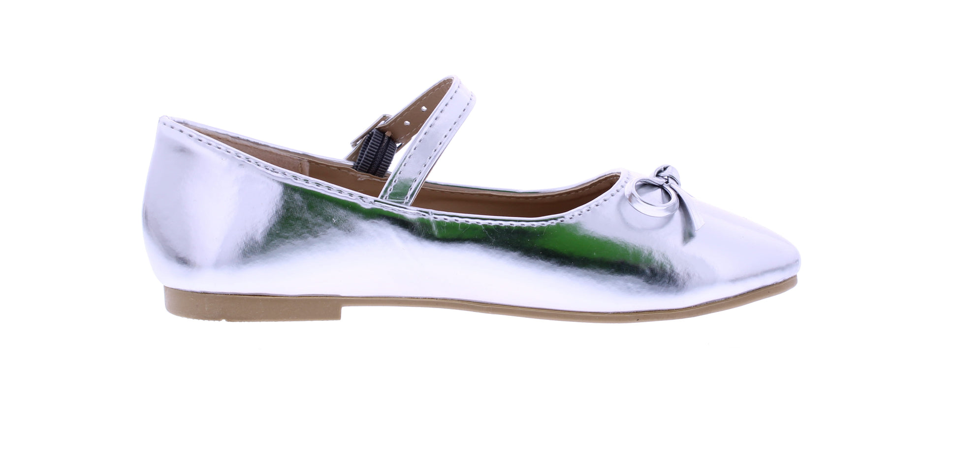 Girls Ballerina with Bow and Buckle Closure