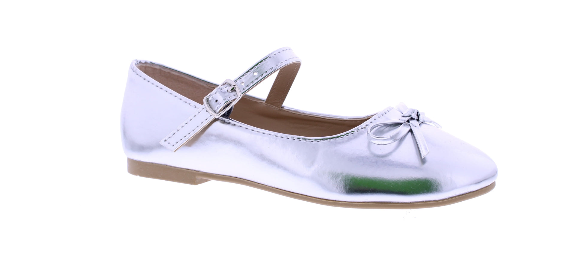 Girls Ballerina with Bow and Buckle Closure