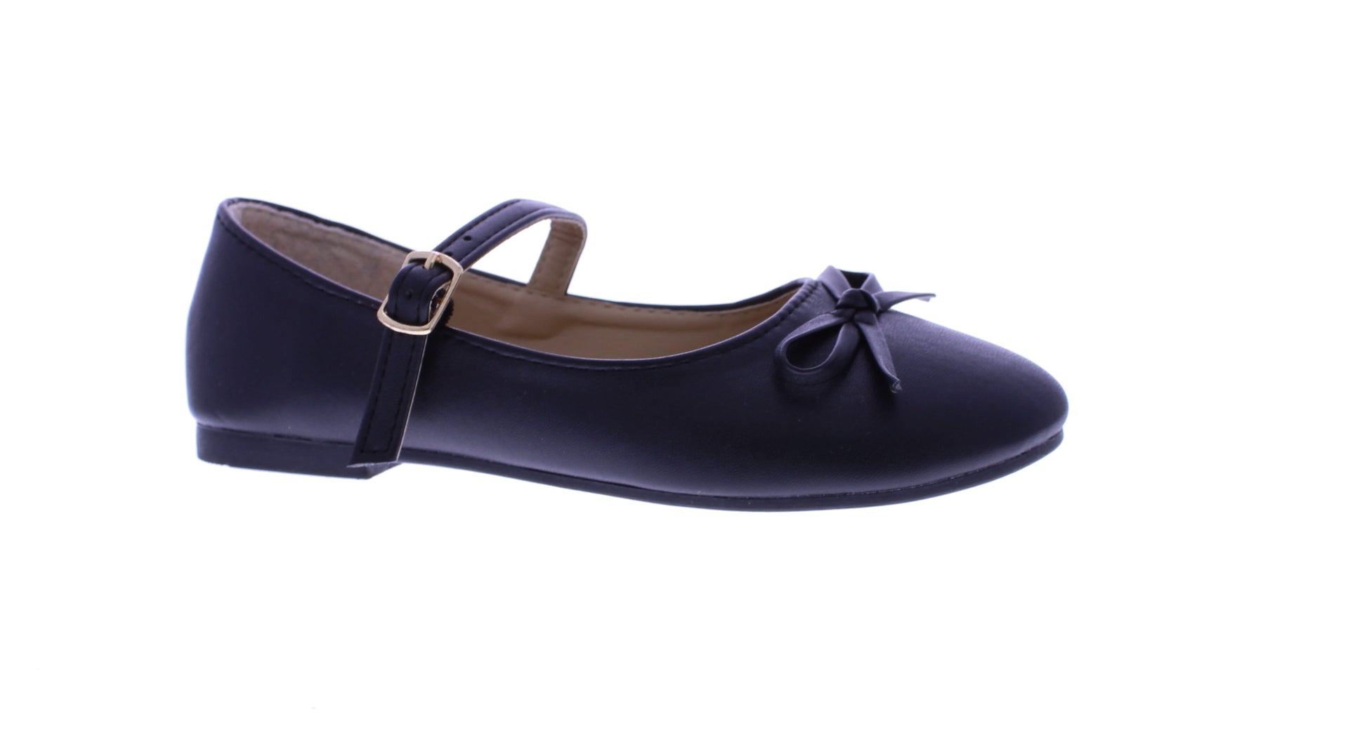 Girls Ballerina with Bow and Buckle Closure