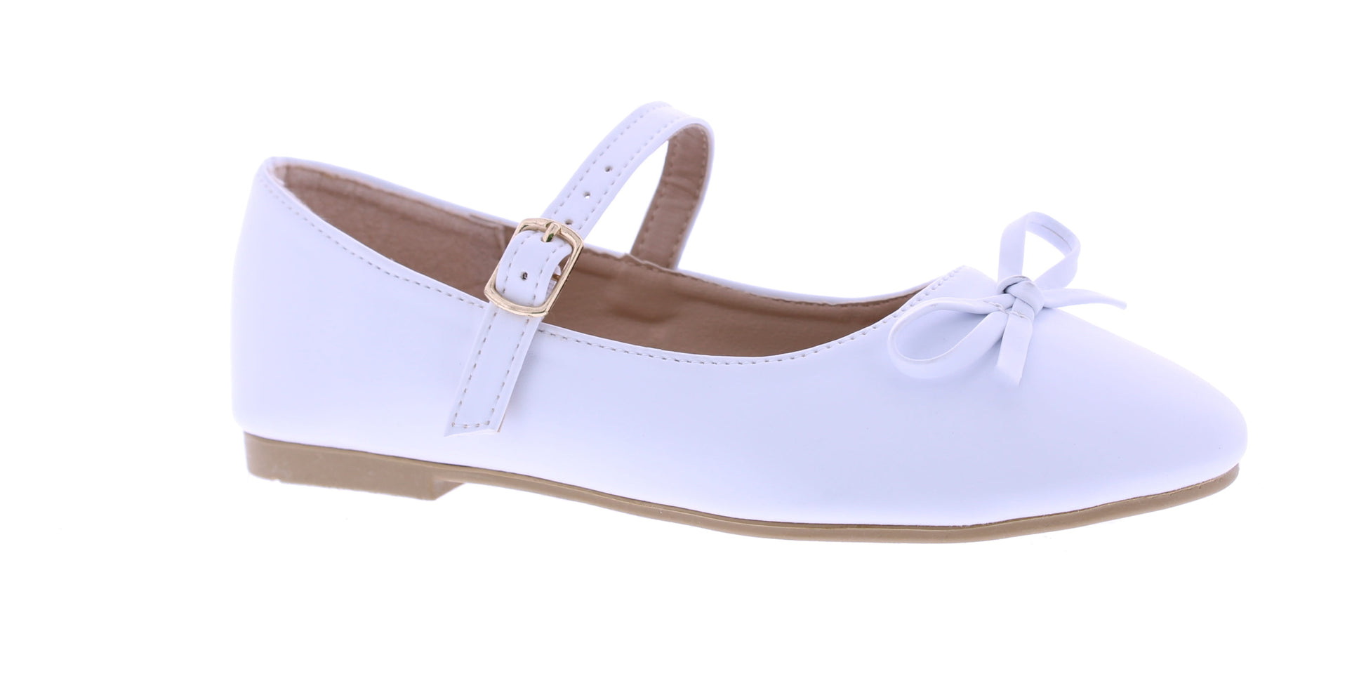 Girls Ballerina with Bow and Buckle Closure