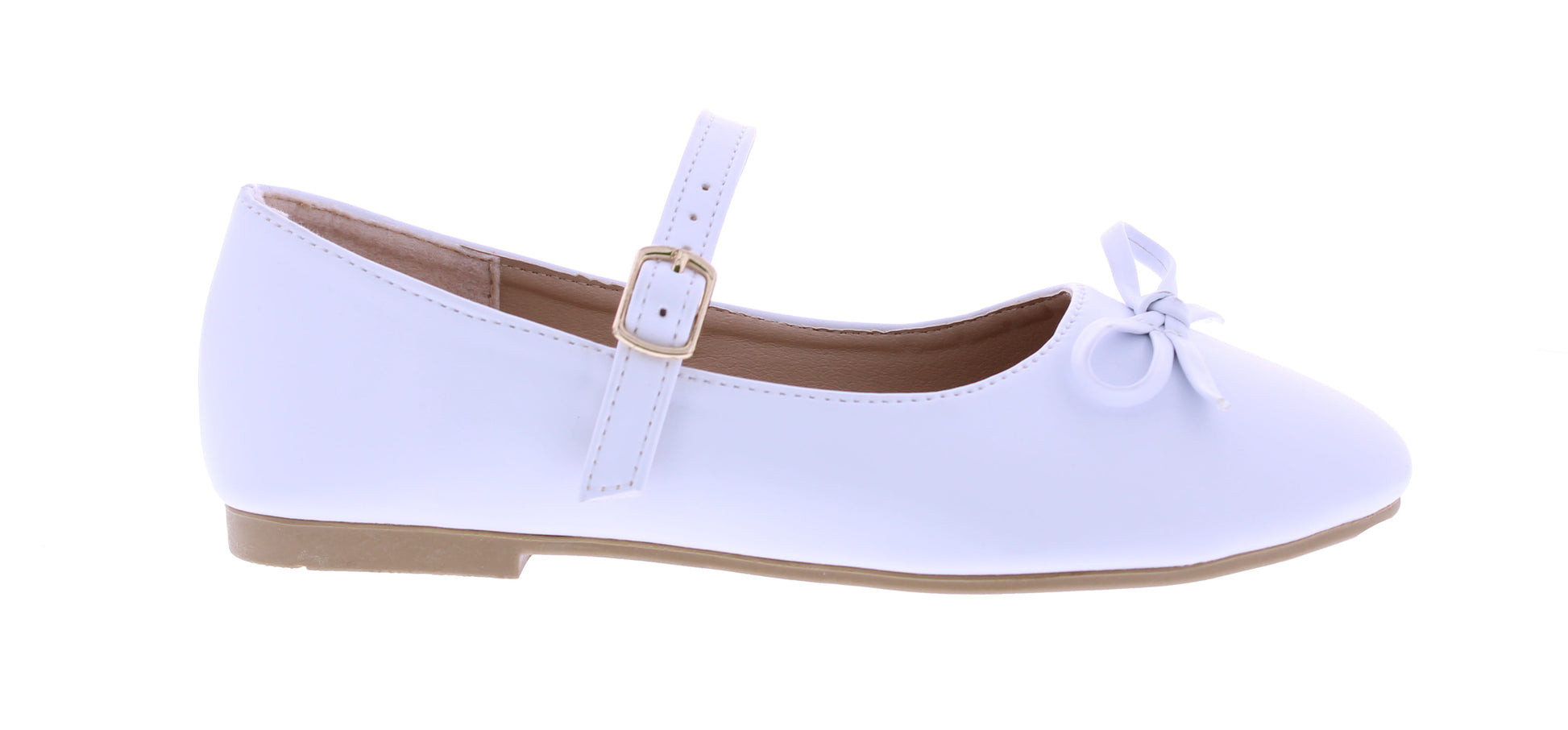 Girls Ballerina with Bow and Buckle Closure