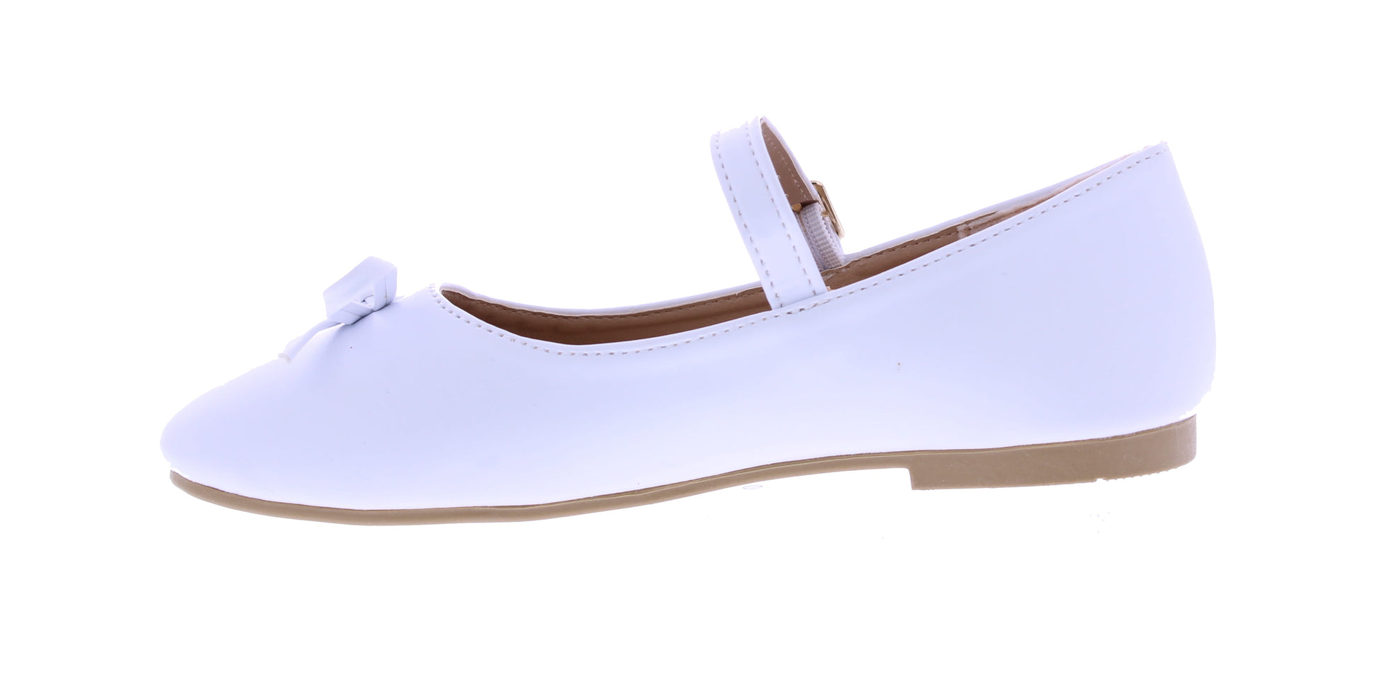 Girls Ballerina with Bow and Buckle Closure