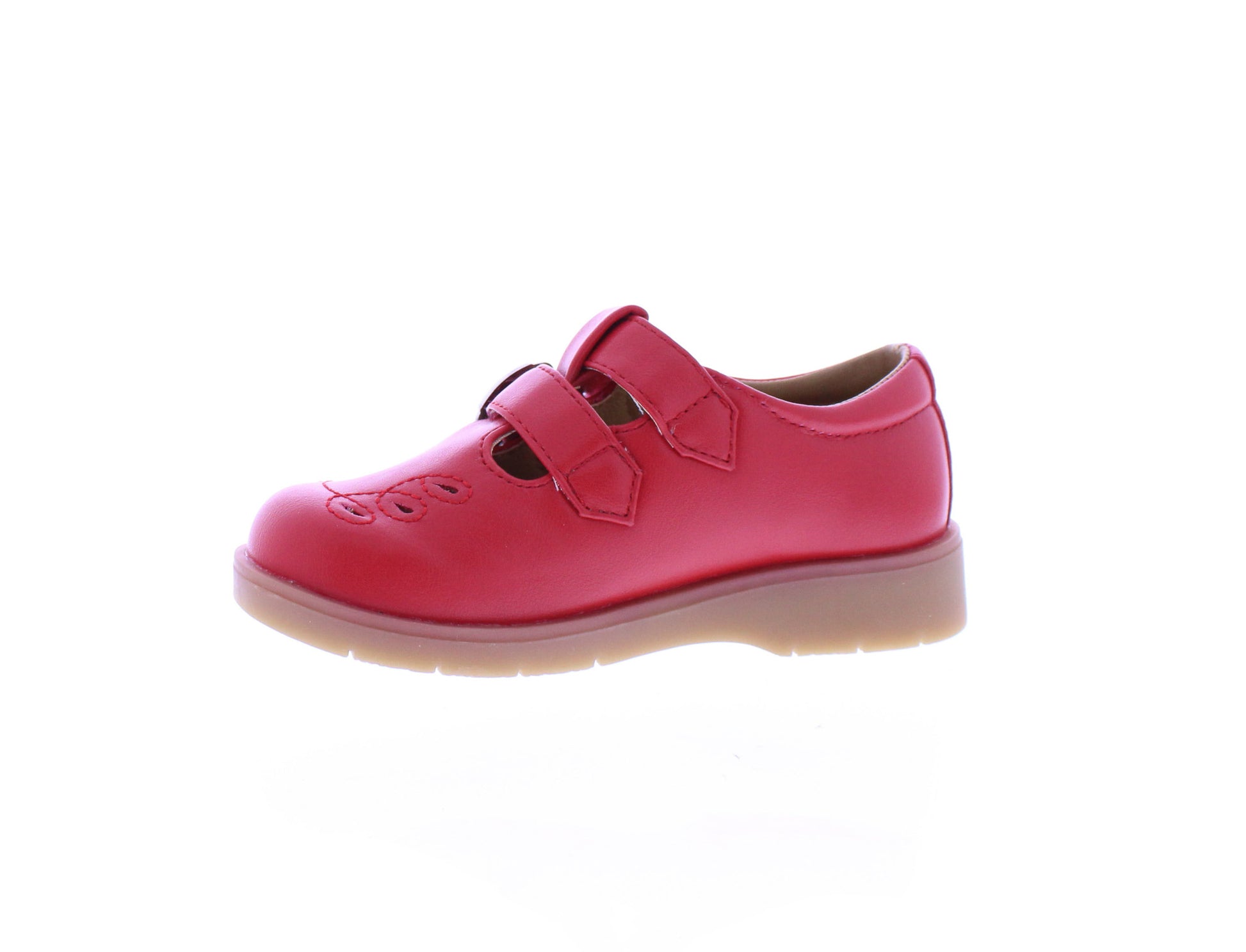 Girls Faux Buckle School Shoe