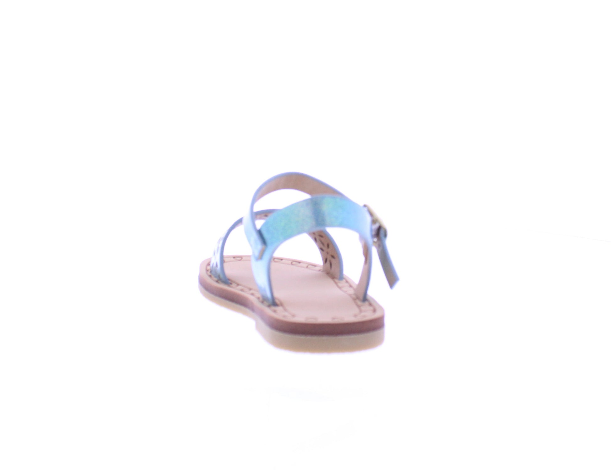 Girls Glitter Sandal with Laser Cut Flowers