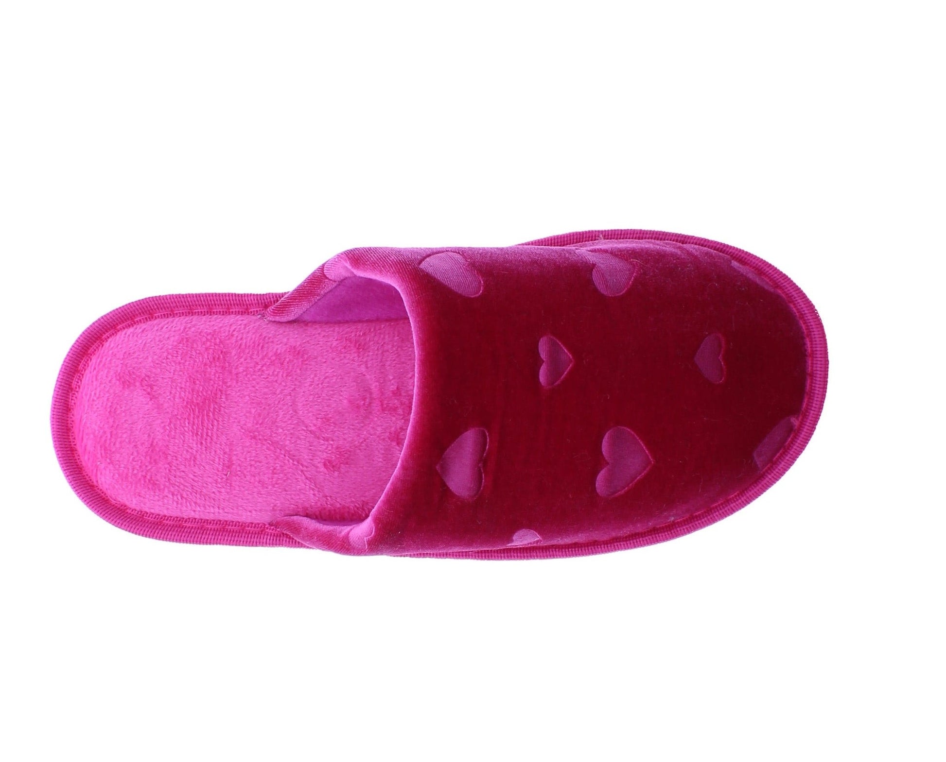 Women Embossed Hearts Closed Toe Slipper