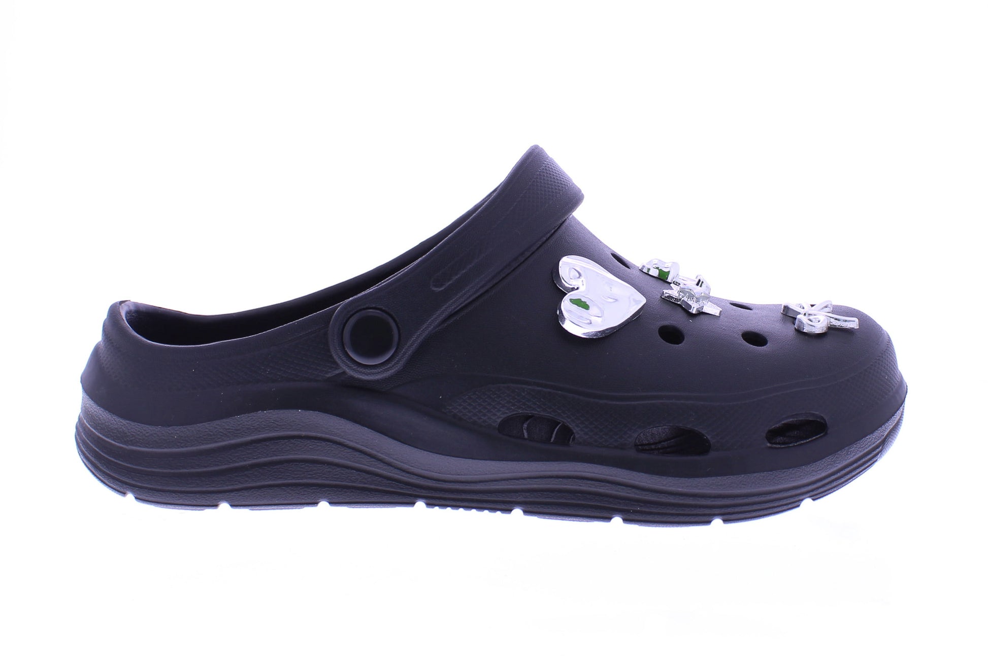 Women Clog with Metal Charms