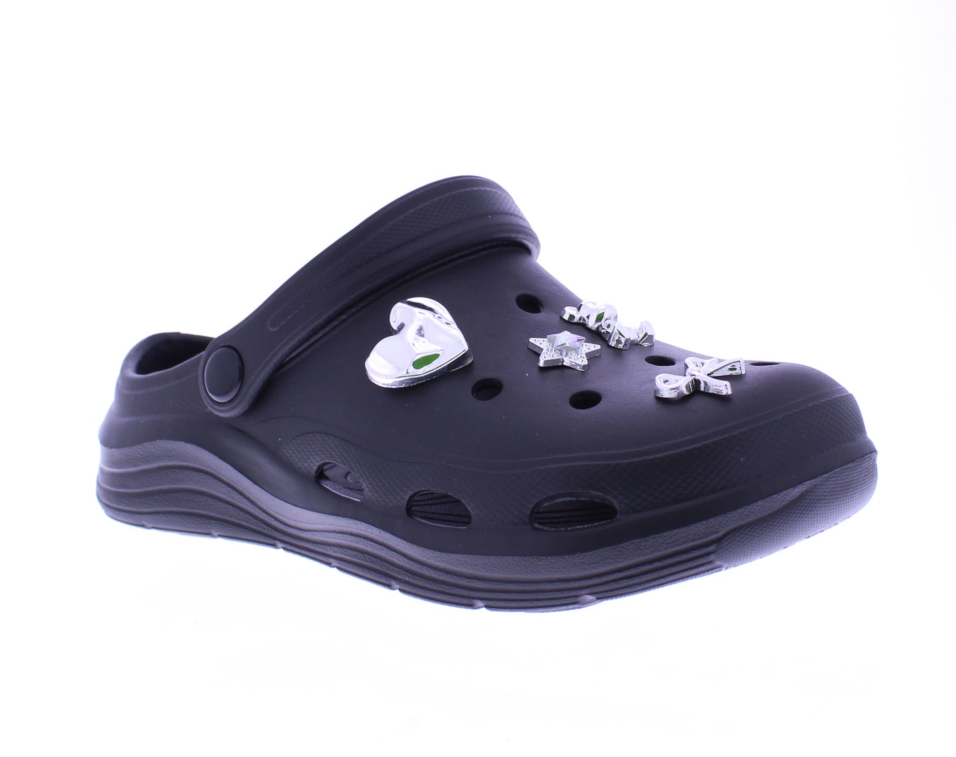 Women Clog with Metal Charms