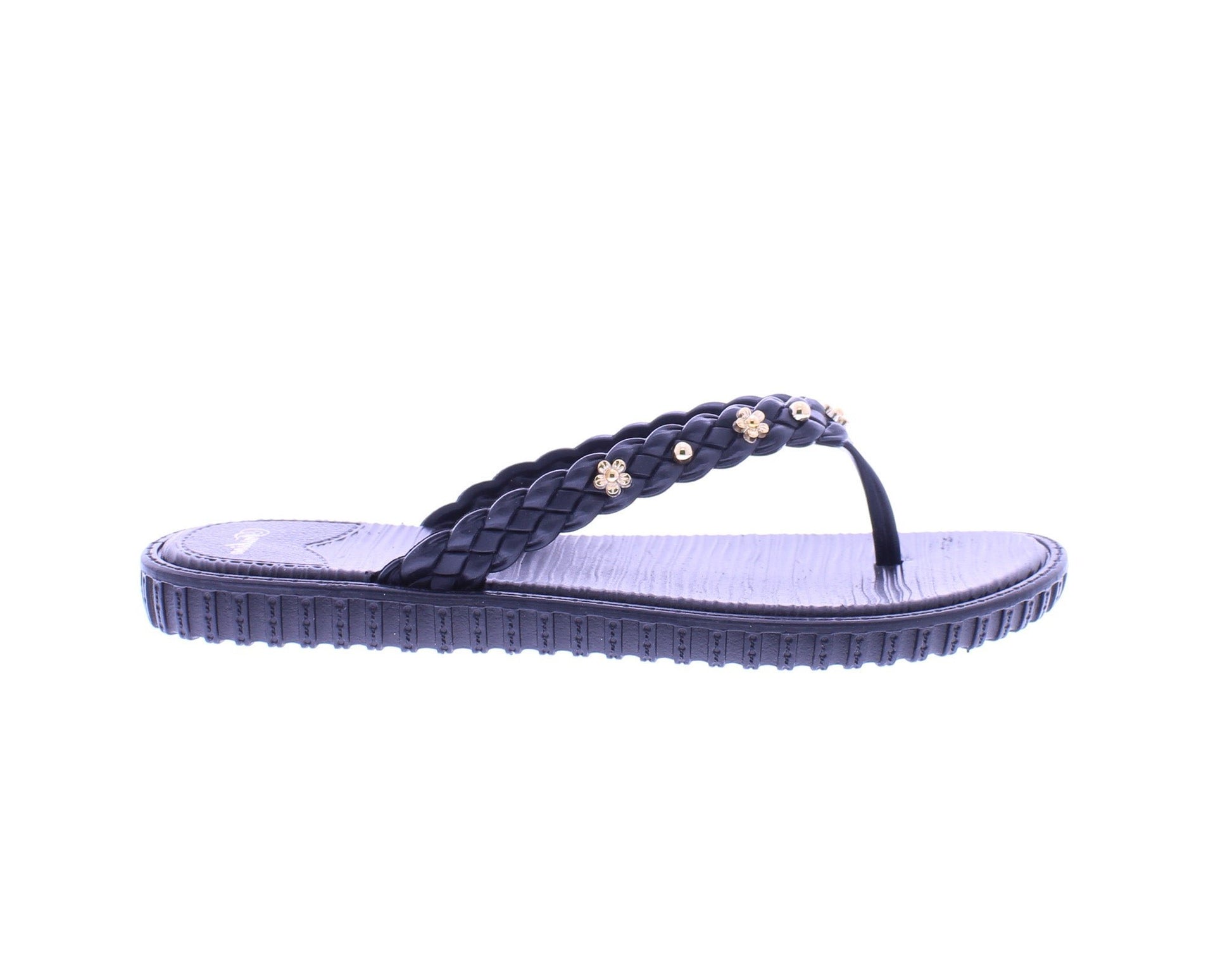 Women Flip Flop with Gold Studs