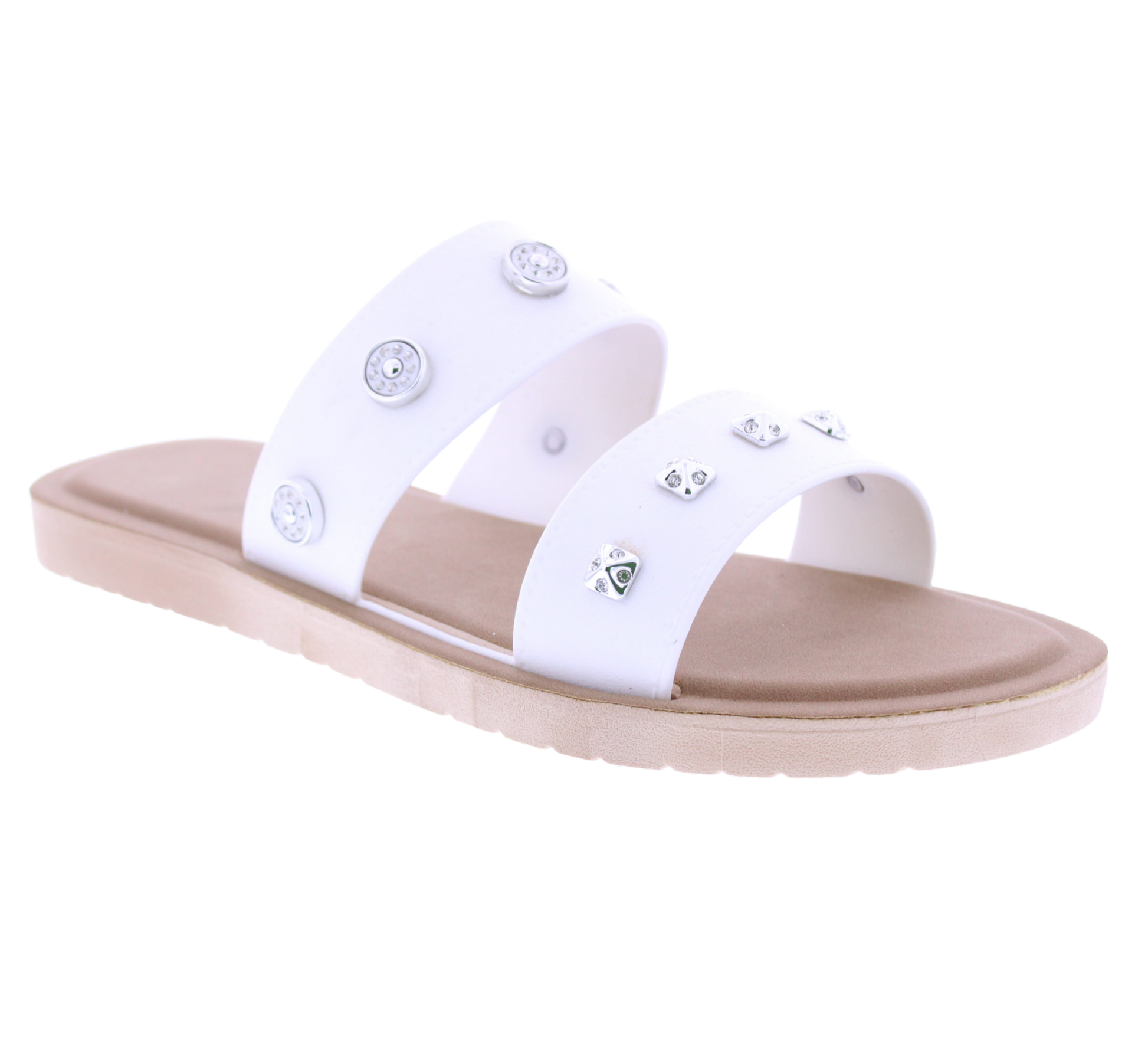 Women Metal Charm Slip On
