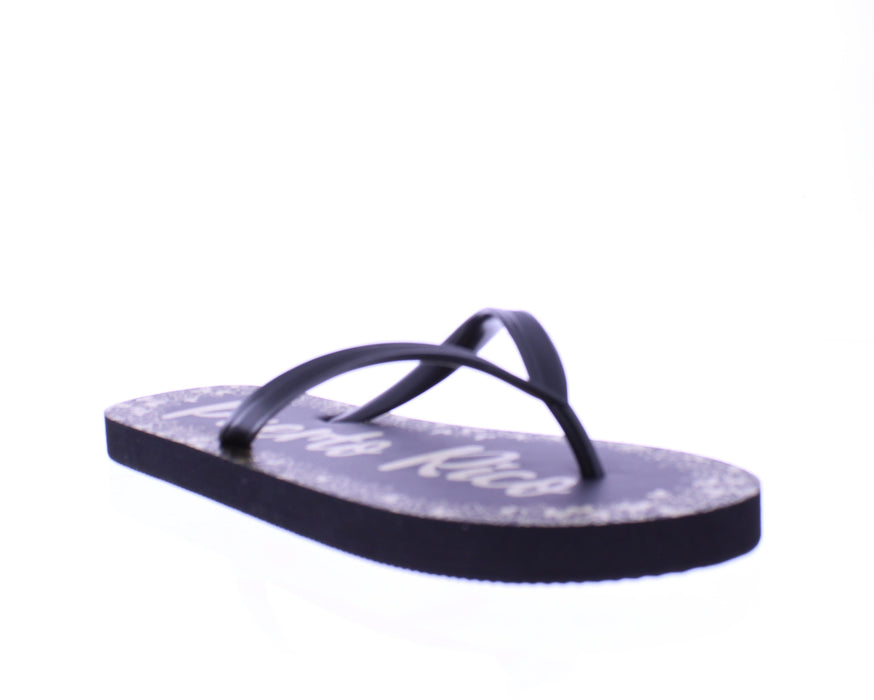 Women Puerto Rico Butterfly Print Flip Flop