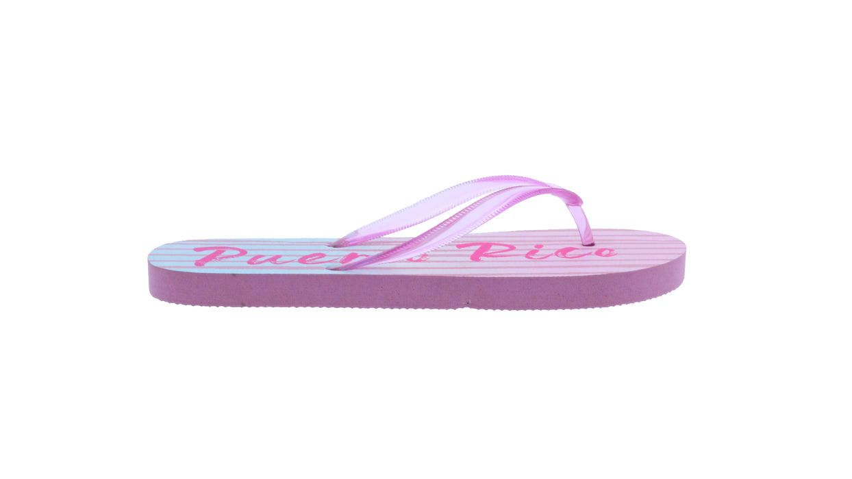 Women Puerto Rico Flip Flop with Clear Thong