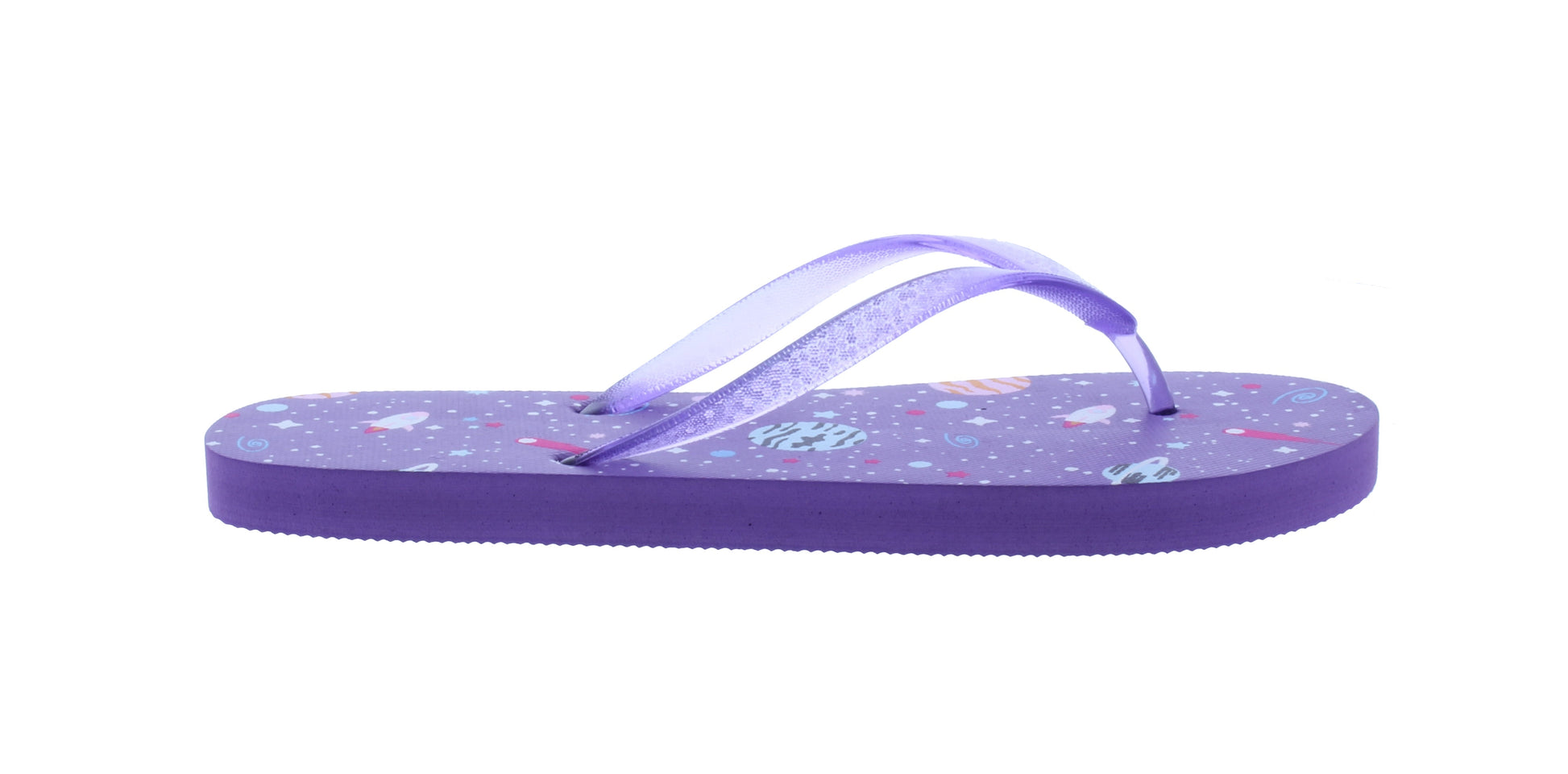 Chanclas de goma para mujer con planetas