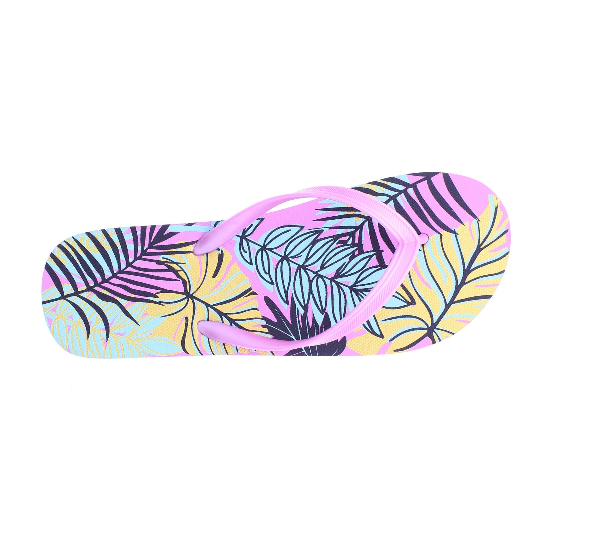 Women Tropical Leaves Print Flip Flop