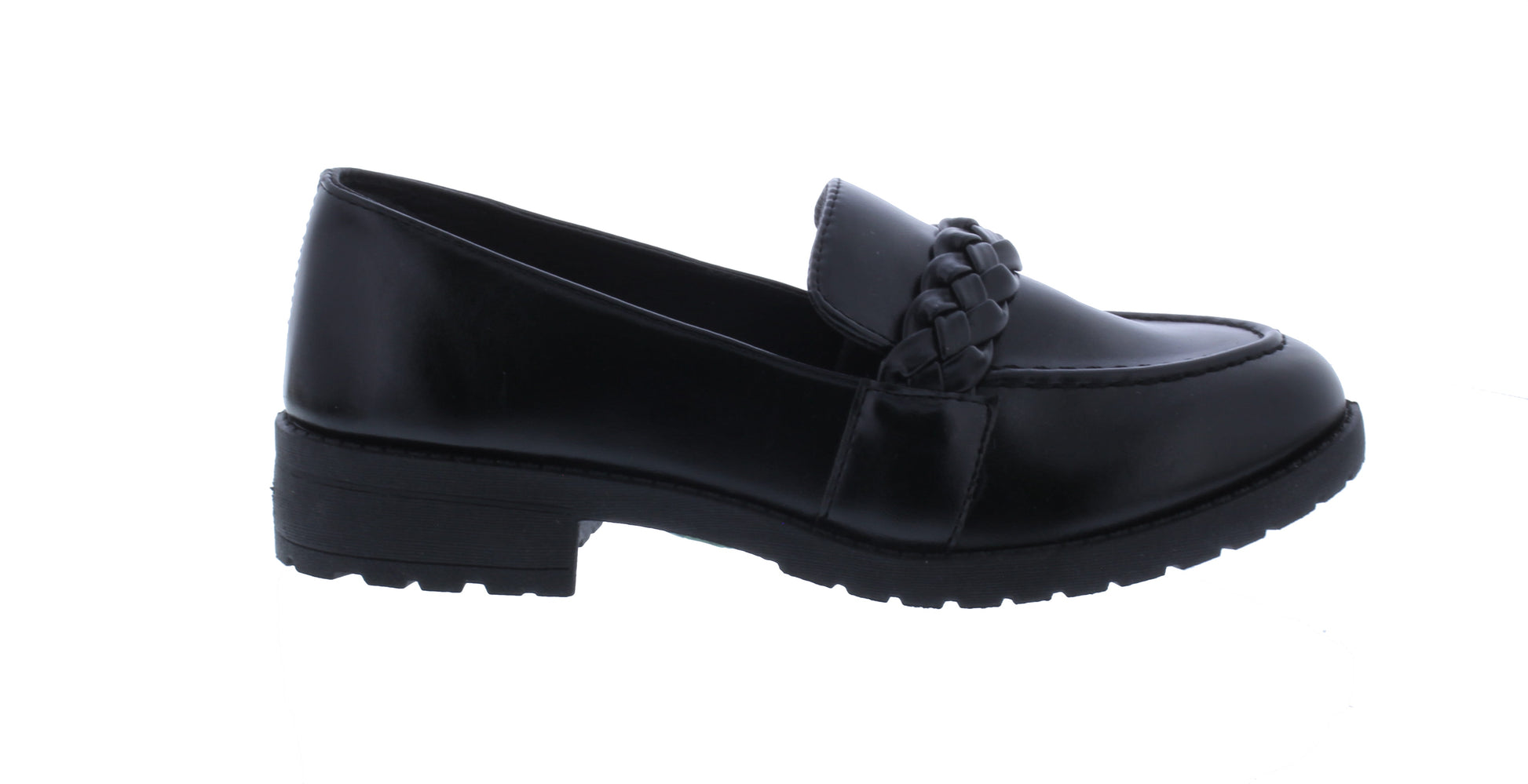 Women Faux Leather Braided Loafer