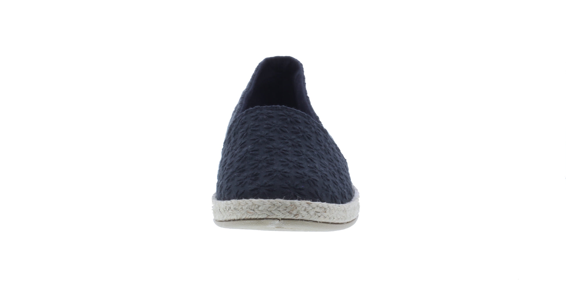 Women Flower Stitched Fabric Slip On