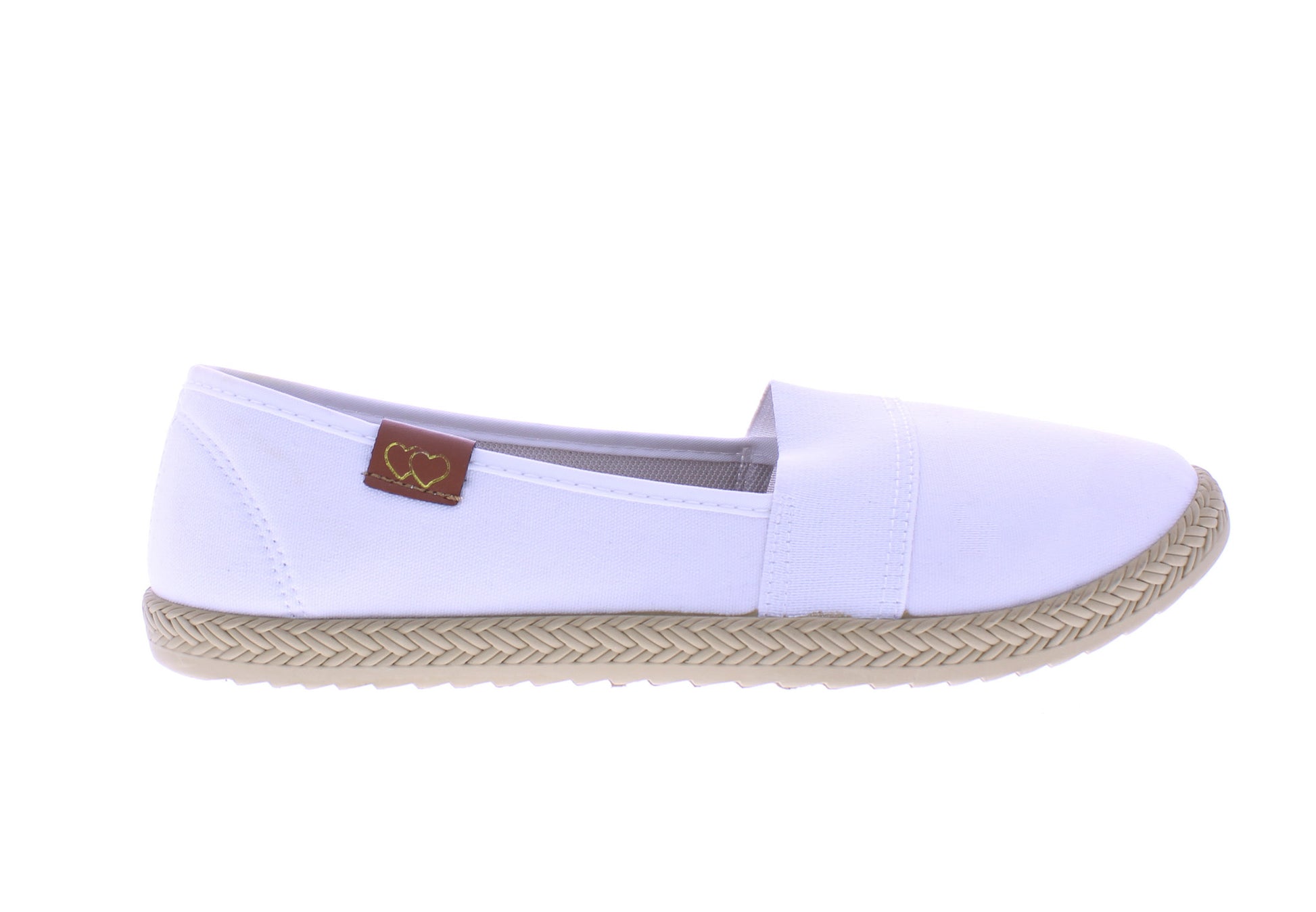 Zapatillas sin cordones de tela para mujer con elástico