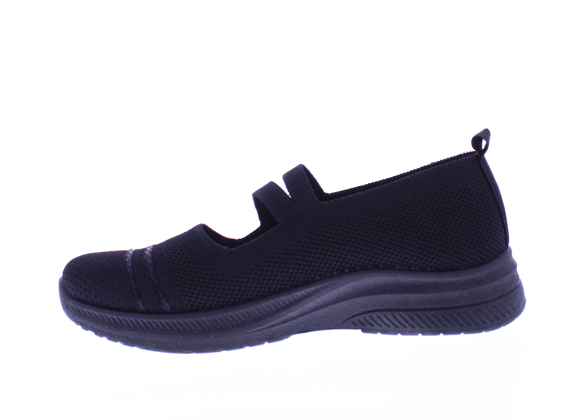 Zapatillas sin cordones de tela para mujer con elástico