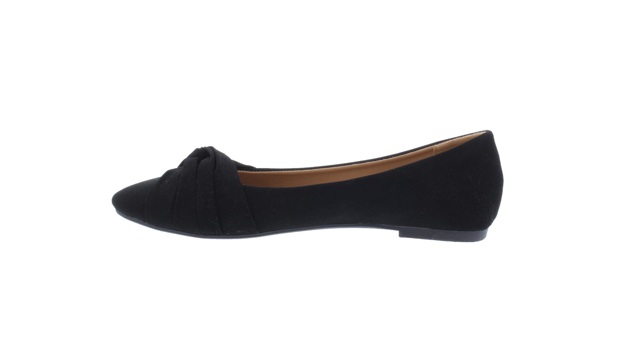 Women Suede Ballerina with Rounded Tip