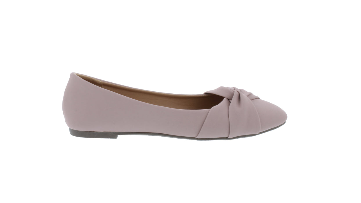 Women Suede Ballerina with Rounded Tip