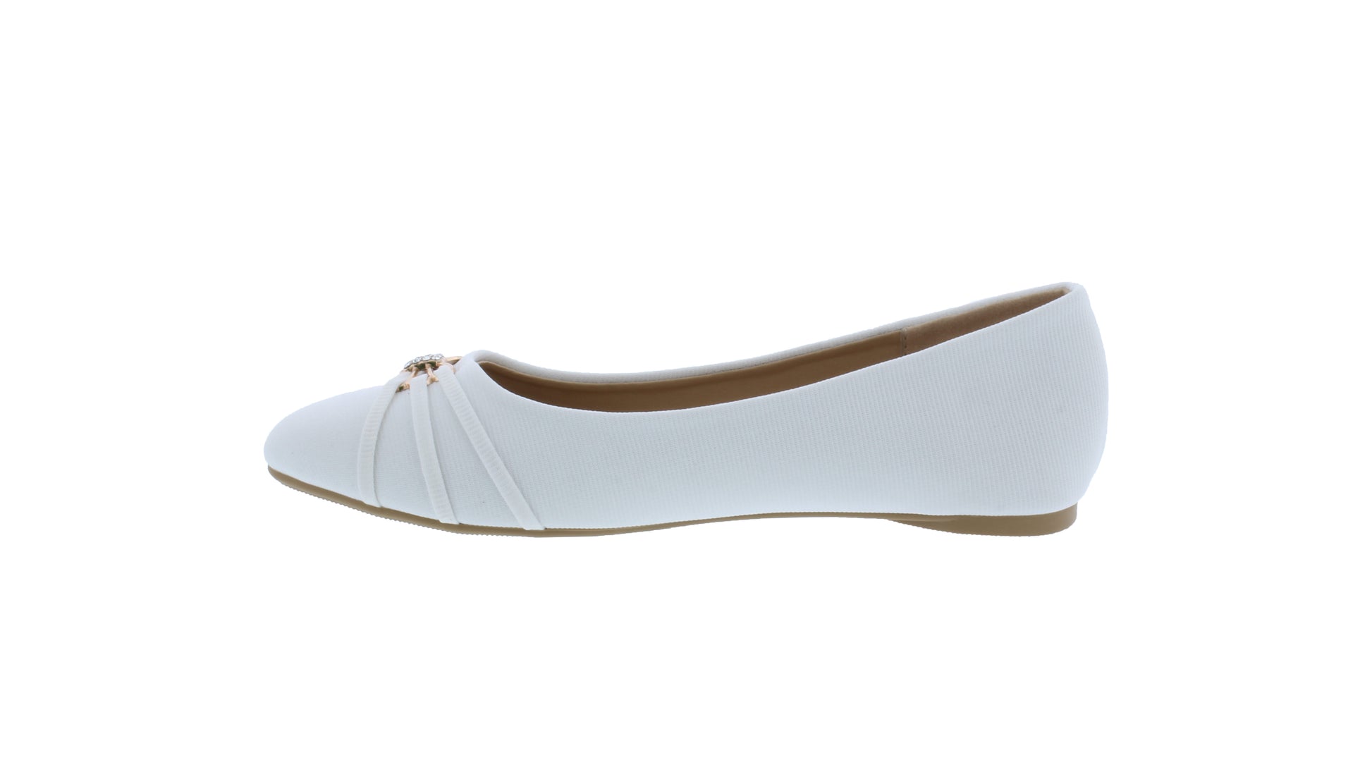 Women Fabric Flat with Rounded Tip