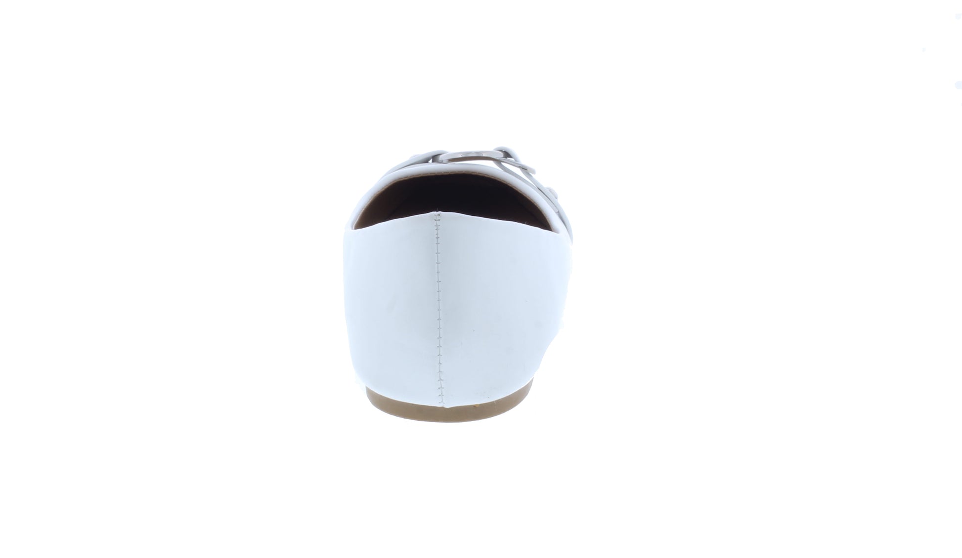 Women Faux Leather Ballerina with Buckle
