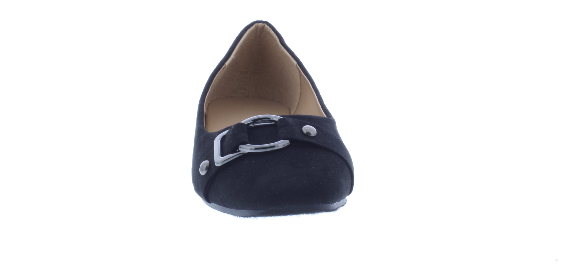 Women Microfiber Ballerina with Buckle