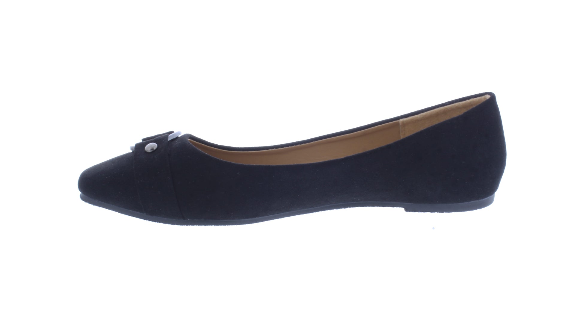 Women Microfiber Ballerina with Buckle