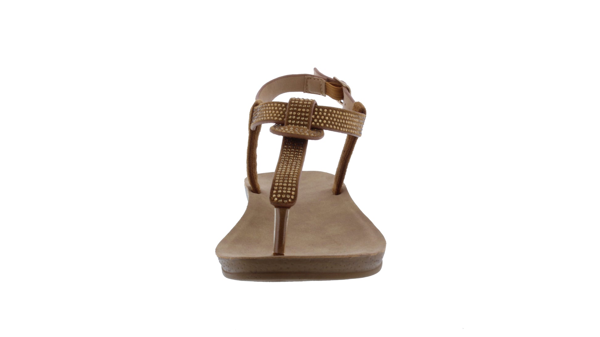 Women Microfiber and Rhinestone Sandal