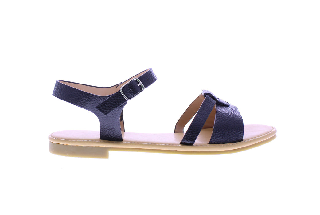 Sandalias sin cordones de cuero sintético para mujer