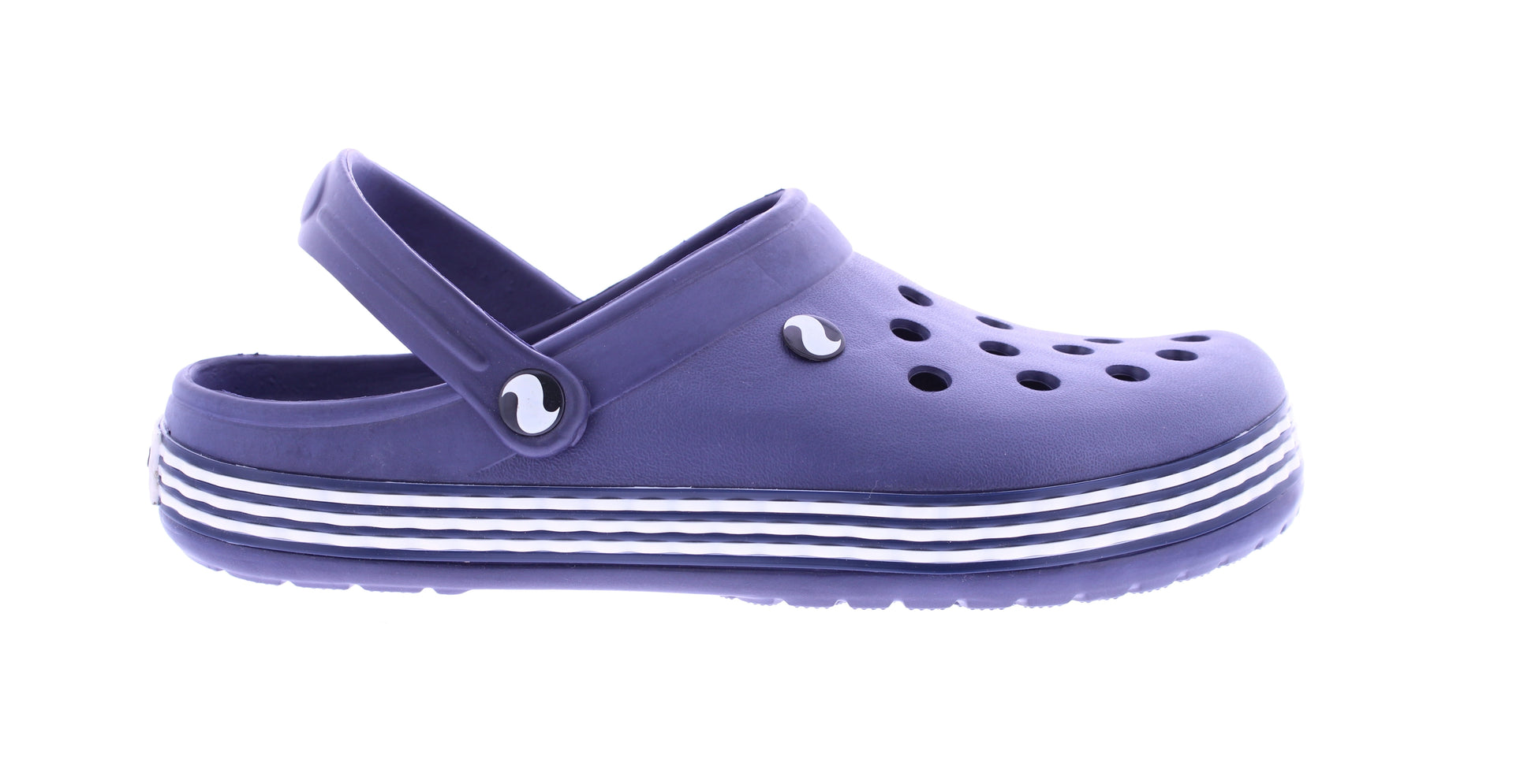 Men Two Color Linear Band Clog