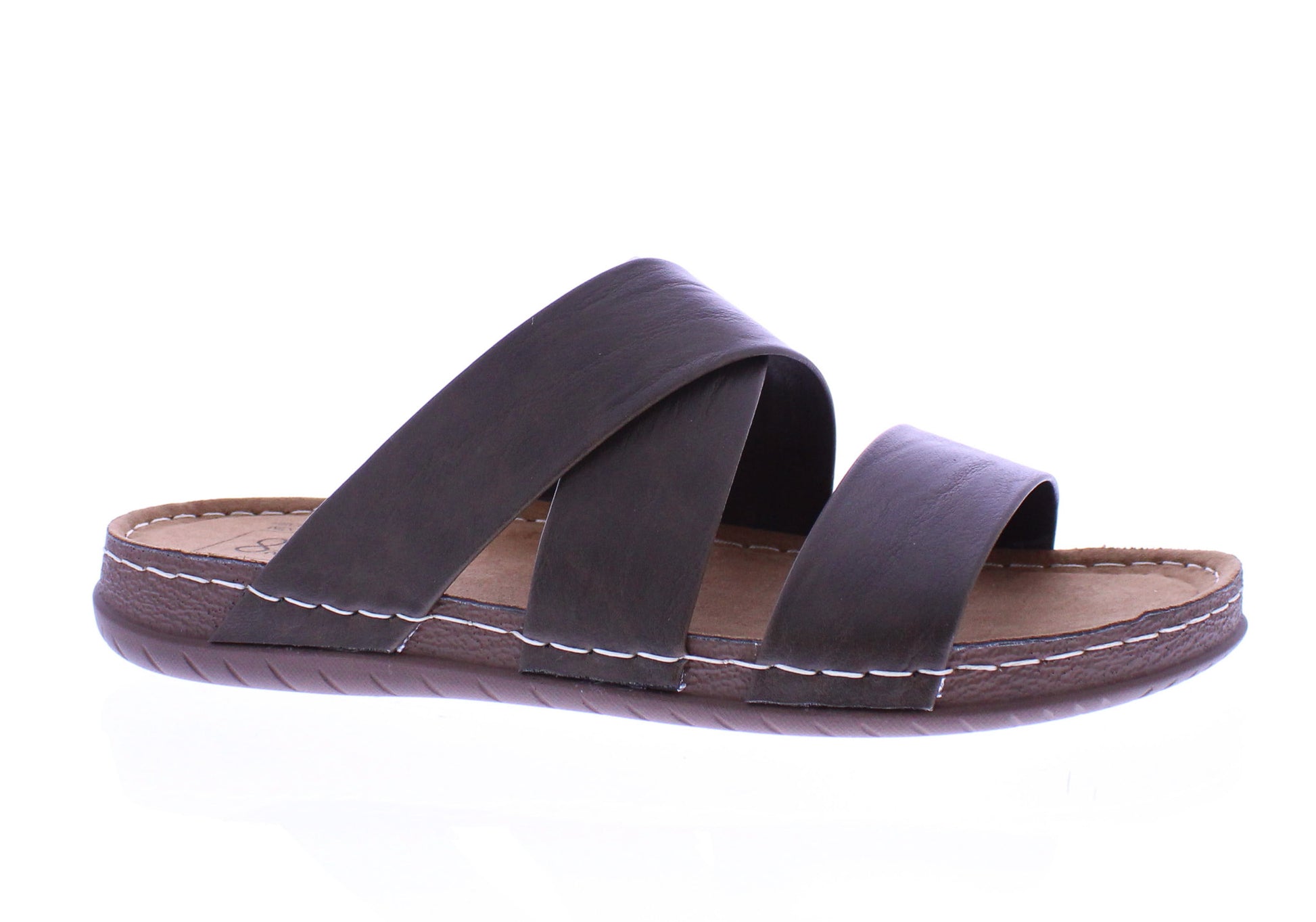 Men Faux Leather Slide