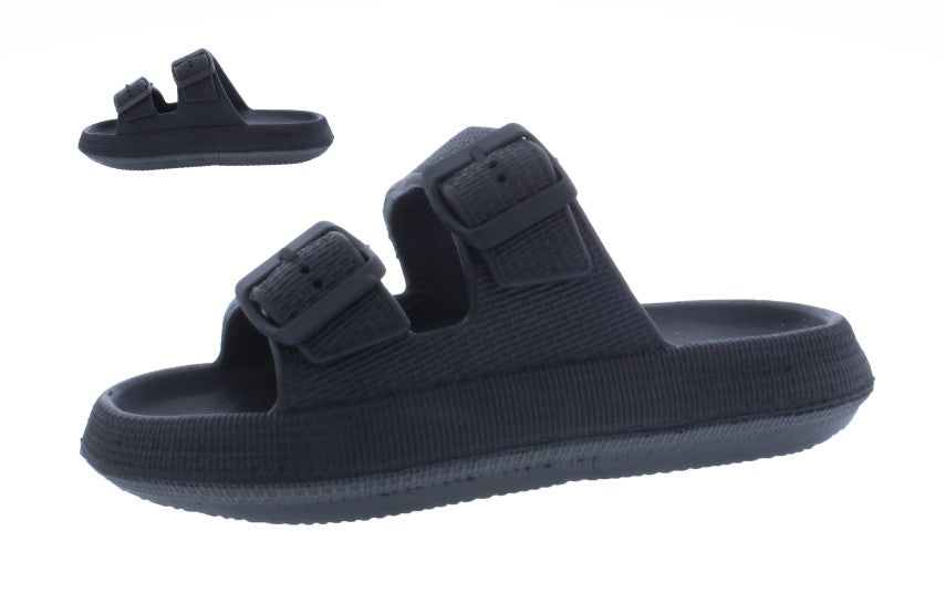 Women Double Strap Slide