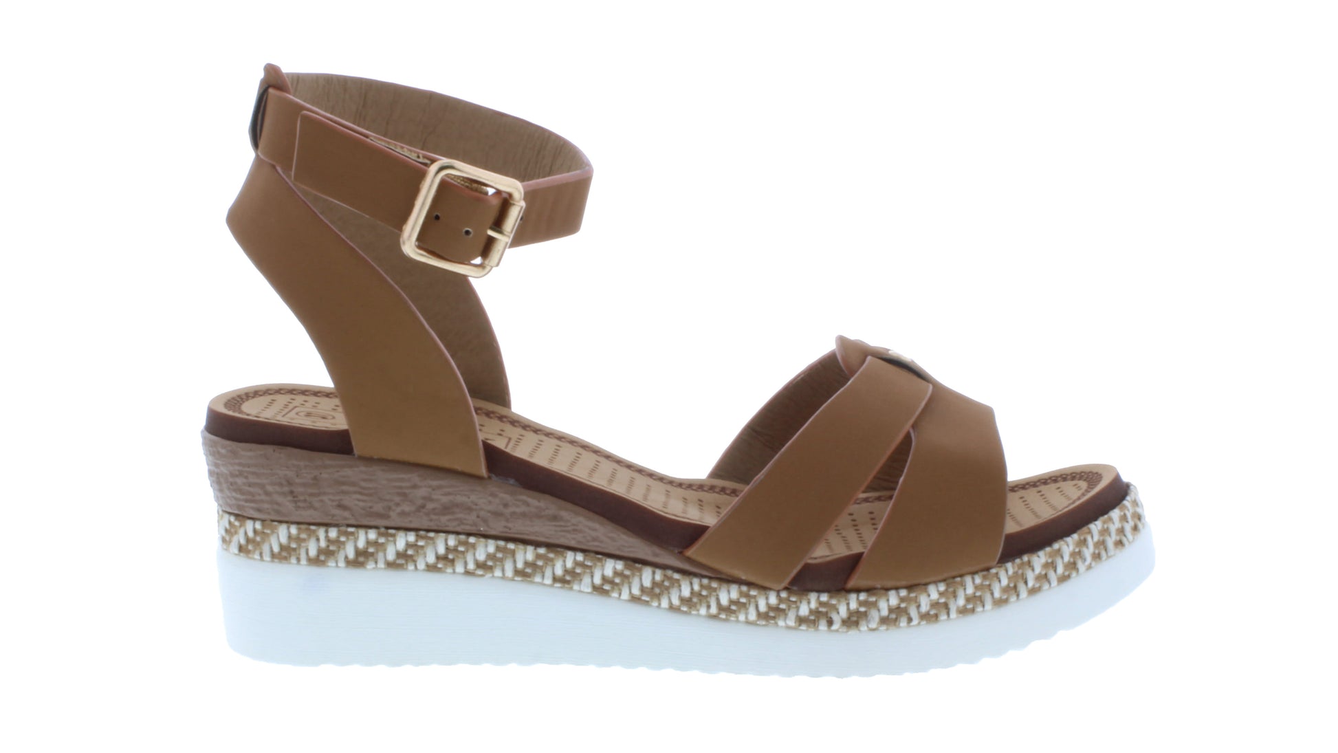 Women Platform Sandal with Buckle Closure